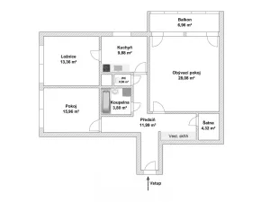 Prodej bytu 3+1, Praha - Michle, V dolině, 92 m2