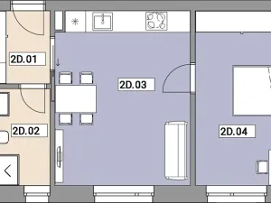 Prodej bytu 2+kk, Praha - Zbraslav, 45 m2