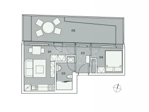 Pronájem bytu 2+kk, Praha - Karlín, Pobřežní, 32 m2