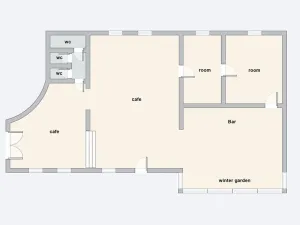 Pronájem restaurace, Hradec Králové, Pospíšilova, 159 m2