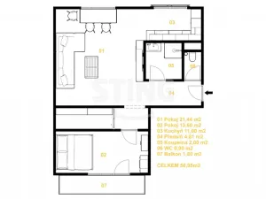 Prodej bytu 2+1, Olomouc, Foerstrova, 54 m2