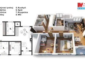 Prodej bytu 3+1, Kladno, Kordačova, 76 m2