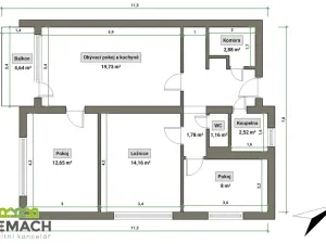 Pronájem bytu 4+kk, Uherské Hradiště, Zahradní, 82 m2
