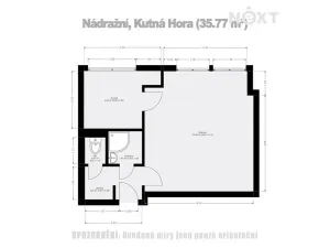Prodej bytu 1+1, Kutná Hora, Nádražní, 38 m2