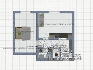 Pronájem bytu 1+1, České Budějovice, 44 m2