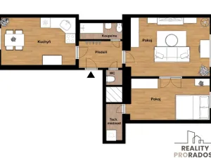 Pronájem bytu 2+1, Praha, Řehořova, 70 m2