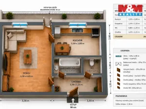 Prodej bytu 1+1, Zruč nad Sázavou, Na Výsluní, 29 m2