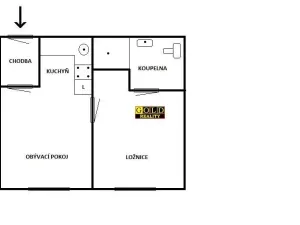 Pronájem bytu 1+1, Železnice, Tyršova, 32 m2