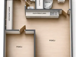 Pronájem bytu 2+kk, Praha, U měšťanského pivovaru, 33 m2