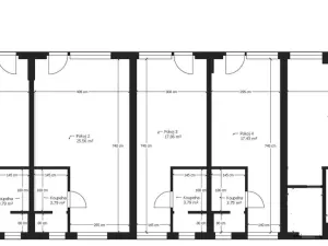 Pronájem bytu 1+kk, Pardubice - Rosice, generála Svobody, 22 m2