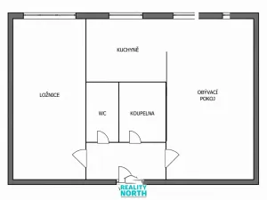 Pronájem bytu 2+1, Ústí nad Labem, Návětrná, 51 m2
