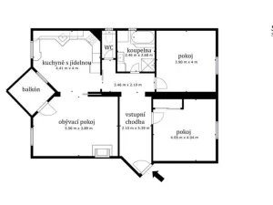 Pronájem bytu 3+1, Moravské Budějovice, Na Výsluní, 93 m2