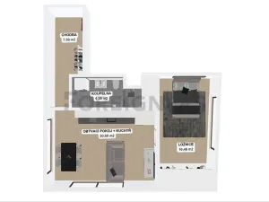 Pronájem bytu 2+kk, Pardubice, Východní, 52 m2