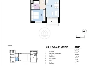 Prodej bytu 2+kk, Lipno nad Vltavou, 57 m2