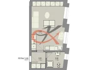 Pronájem bytu 1+kk, Rožnov pod Radhoštěm, Nerudova, 33 m2