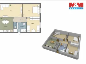Prodej bytu 3+1, Rychnov nad Kněžnou, Mírová, 70 m2