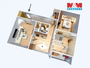 Prodej bytu 3+1, Jirkov, Krušnohorská, 66 m2