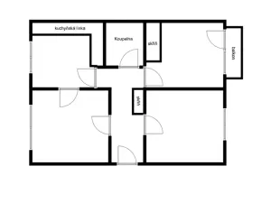 Pronájem bytu 3+1, Zlín, Česká, 68 m2