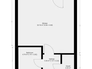 Pronájem bytu 1+kk, Praha - Čakovice, Bermanova, 33 m2