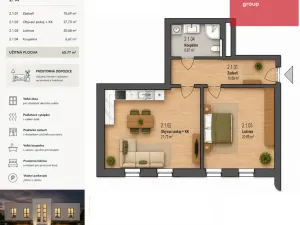 Prodej bytu 2+kk, Opava - Vávrovice, 65 m2