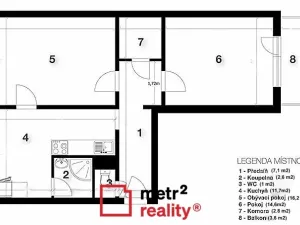 Pronájem bytu 2+1, Olomouc, Heyrovského, 58 m2