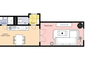 Pronájem bytu 2+kk, Praha - Žižkov, Jeronýmova, 36 m2