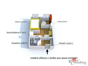 Prodej bytu 1+kk, Plzeň - Bolevec, Žlutická, 31 m2