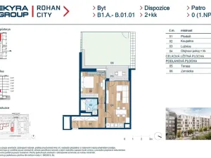 Prodej bytu 2+kk, Praha - Karlín, Sokolova, 55 m2