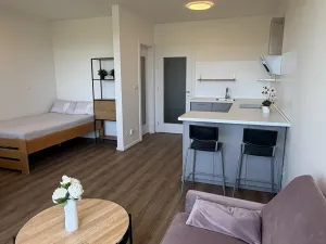 Pronájem bytu 1+kk, Praha - Černý Most, Arnošta Valenty, 38 m2