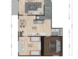 Pronájem bytu 3+1, Znojmo, Krylova, 75 m2