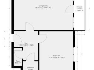 Pronájem bytu 2+kk, Praha - Letňany, Chlebovická, 67 m2