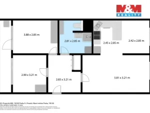 Prodej bytu 3+1, Praha - Prosek, Prosecká, 69 m2
