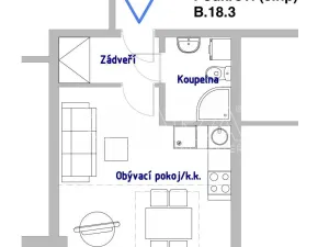 Pronájem bytu 1+kk, Neratovice - Byškovice, Pražská, 25 m2