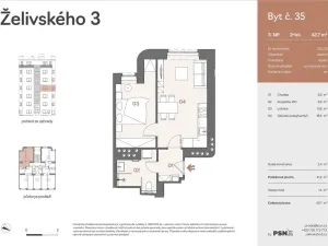 Prodej bytu 2+kk, Praha, Jana Želivského, 39 m2