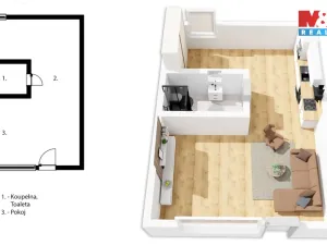 Prodej bytu 1+kk, Kladno - Švermov, Svojsíkova, 45 m2