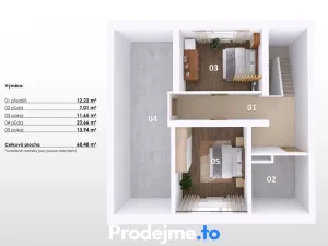 Prodej rodinného domu, Jiřice u Miroslavi, 112 m2