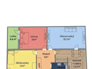 Pronájem bytu 3+1, Kroměříž, Francouzská, 78 m2