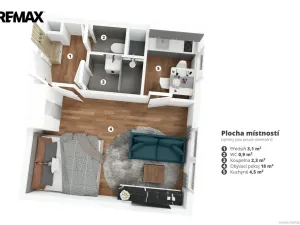 Pronájem bytu 1+kk, Praha - Troja, Sosnovecká, 29 m2