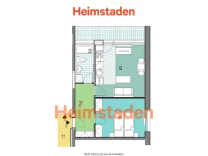 Pronájem bytu 2+kk, Horní Suchá, Dr. Glazera, 42 m2