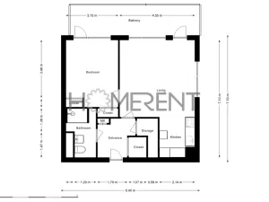 Pronájem bytu 2+kk, Praha - Velká Chuchle, Mrkosova, 51 m2
