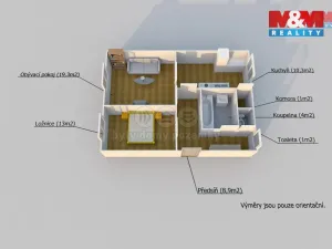 Pronájem bytu 2+1, Dobřany, Stromořadí, 66 m2