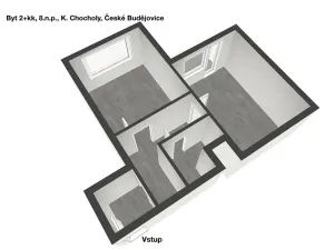 Prodej bytu 2+kk, České Budějovice, K. Chocholy, 48 m2