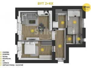 Prodej bytu 2+kk, Ostrava, Poděbradova, 62 m2