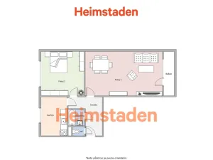 Pronájem bytu 2+1, Havířov - Město, Klidná, 55 m2