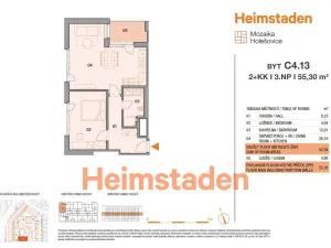Pronájem bytu 2+kk, Praha - Holešovice, Vrbenského, 55 m2