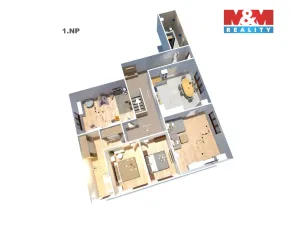 Prodej bytu 5+1, Chlumec nad Cidlinou - Kladruby, 139 m2