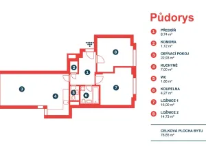 Pronájem bytu 3+kk, Praha - Chodov, Divišovská, 76 m2