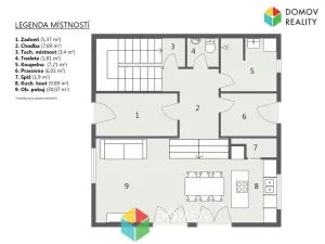 Prodej rodinného domu, Loděnice, Sedmidomí, 158 m2