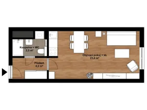 Pronájem bytu 1+kk, Praha - Žižkov, Havlíčkovo náměstí, 32 m2