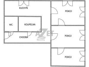 Prodej bytu 3+1, Ostrava - Zábřeh, Kischova, 56 m2